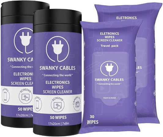 Screen Cleaner Wipes Bundle by SWANKYCABLES