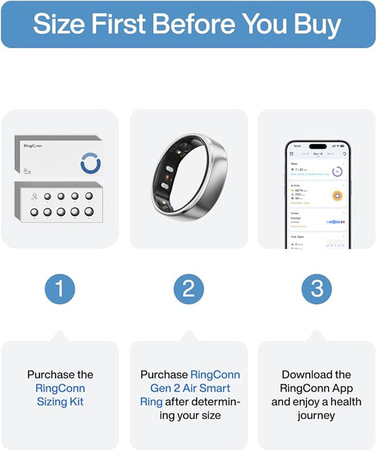 RingConn Gen 2 Air, Ultra-Thin AI Smart Ring, 10-Day Battery Life, - Image 2