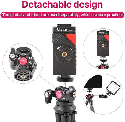ULANZI FT-01 Phone Tripod with Holder, Mini Camera Flexible Tripod Stand with - Image 3