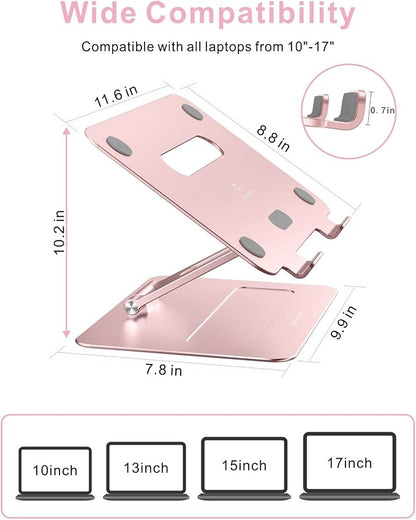 Laptop Stand | Adjustable Aluminum MacBook Riser, Ergonomic Computer Stand - Image 6
