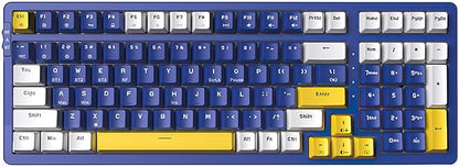 Wireless Mechanical Keyboard, Triple Mode 2.4G/USB-C/BT Gaming Keyboards 100 by Merdia