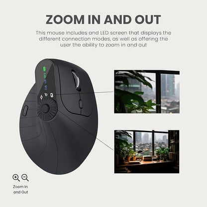 Vertical Ergonomic Mouse 2.4G Wireless BT Task Window Switching and Horizontal - Image 4