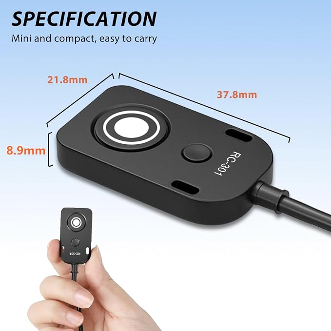 5M Extension Cord RC301-DC0 Remote Small Shutter Release Remote Control - Image 5