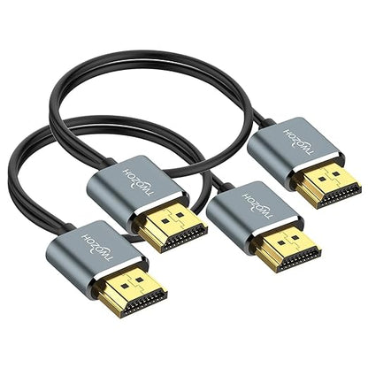 Twozoh Flexible & Slim Long HDMI Cable 15FT 2 Pack, Ultra Thin HDMI Cord by Twozoh