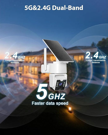 5G & 2.4G Wi-Fi Outdoor Camera Wireless, Solar Security Cameras Wireless Outdoor - Image 4