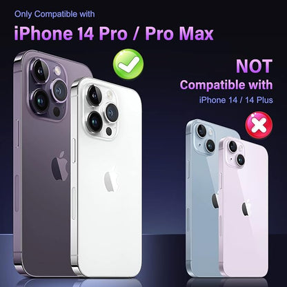Uyiton for iPhone 14 Pro/iPhone 14 Pro Max Camera Lens Protector, 9H Tempered - Image 7