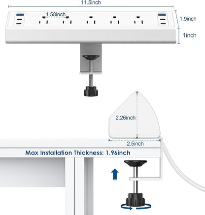 Jgstkcity Desk Clamp Power Strip USB C, 40W Total Fast Charging Station - Image 7