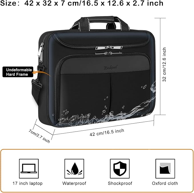 17 inch Waterproof Protective Laptop Messenger Briefcase - Image 5