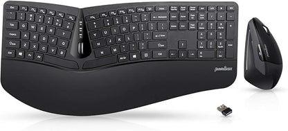 Perixx Periduo-605, Wireless Ergonomic Split Keyboard and Vertical Mouse Combo by PerixxComputerGmbH