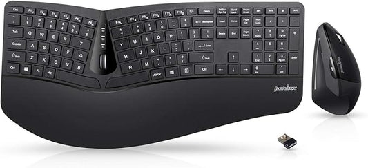 Perixx Periduo-605, Wireless Ergonomic Split Keyboard and Vertical Mouse Combo by PerixxComputerGmbH