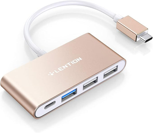 LENTION 4-in-1 USB-C Hub with Type C, USB 3.0, USB 2.0 by LENTION