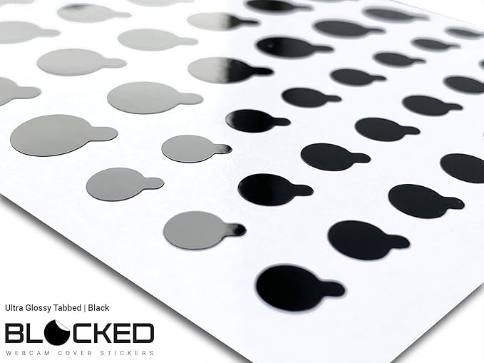 BLOCKED Webcam/Camera Vinyl Covers | 57 TabbedLow-Tack Restickable Webcam - Image 3