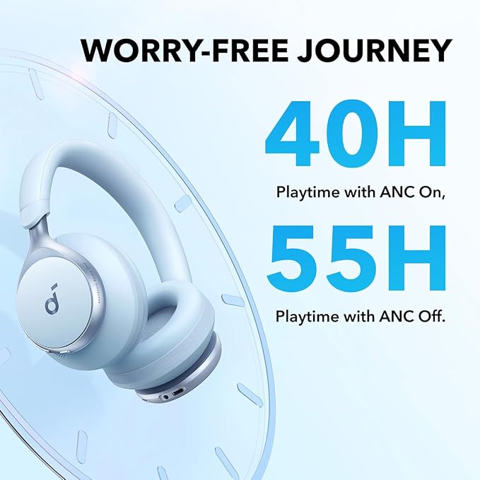 Soundcore by Anker, Space One, Active Noise Cancelling Headphones, 2X Stronger - Image 3