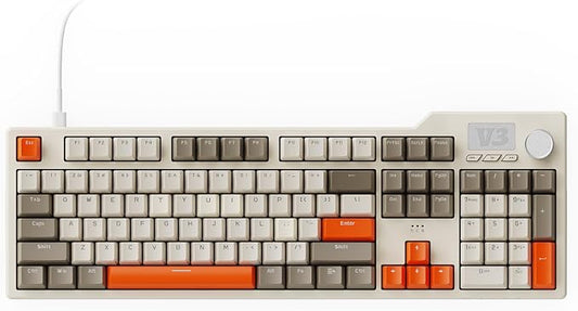 AJAZZ AK35I V3 104-Key Full Size Wired Gasket Mount Gaming Keyboard by DAIDAI