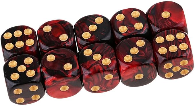 20PCS Polyhedral Dice D6 Dice 16mm Acrylic 6 Sided Dice Game Dice - Image 3