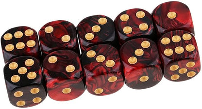 20PCS Polyhedral Dice D6 Dice 16mm Acrylic 6 Sided Dice Game Dice - Image 3
