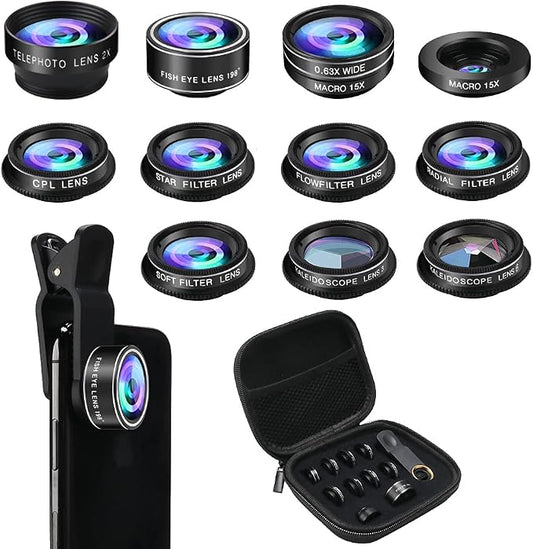 Phone Camera Lens Kit, 11 in 1 Cellphone Lens Kit by SEVENKA