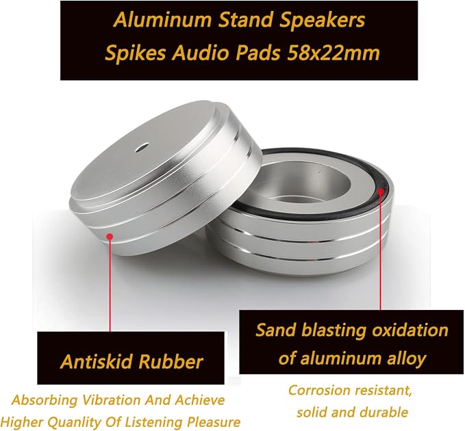Tertullus 4 Pcs Turntable Feet Aluminum HiFi Turntable Isolation Feet Aluminum - Image 5