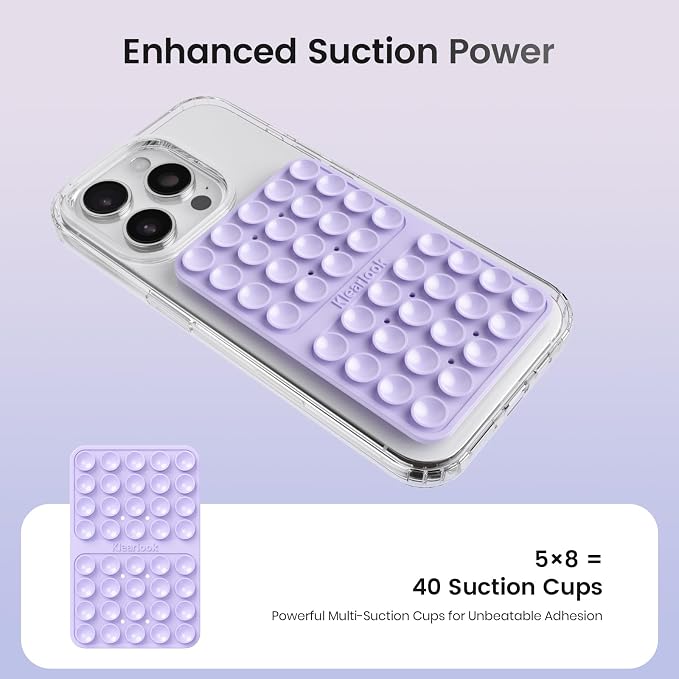 2PCS Silicone Suction Cup Phone Case Mount Double Sided, Hands-Free Phone - Image 3