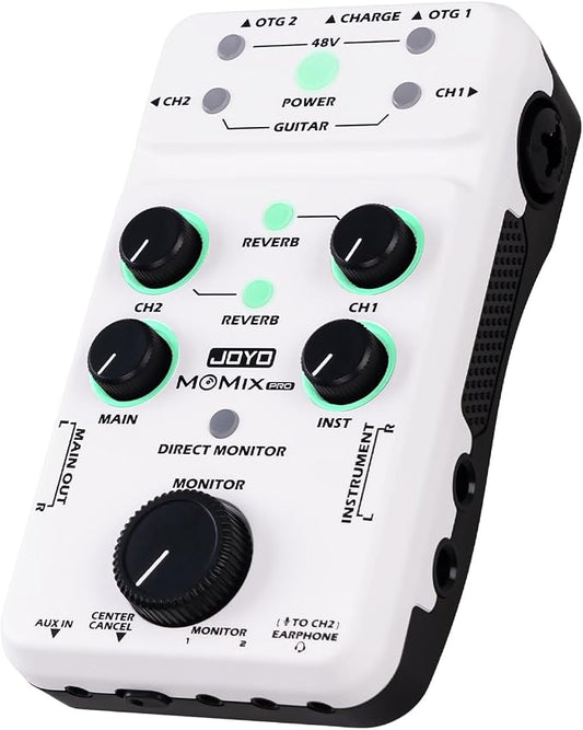 JOYO Audio Mixer USB Audio Interface Stereo XLR+48V Phantom Power Mixer by JOYOOfficial