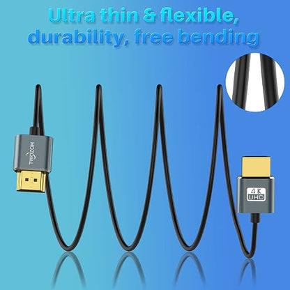 Twozoh Slim 4K Long HDMI Cable 15FT 5 Pack, Ultra Thin & Flexible Skinny HDMI - Image 5