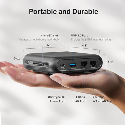 TP-Link Roam 6 AX3000 Dual-Band Wi-Fi 6 Travel Router – Multi-Gig Portable - Image 3