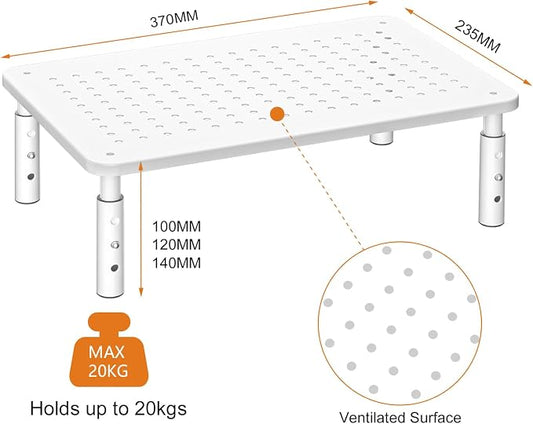 Bracwiser Monitor Stand Riser, 3 Level Height Adjustable Desktop monitor stand - Image 2