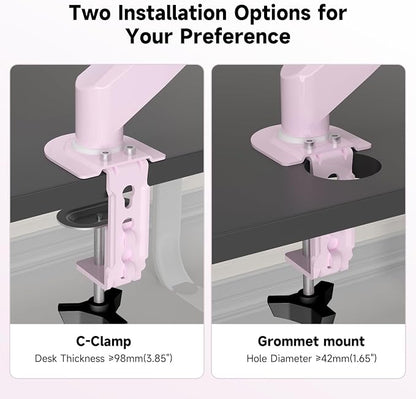 Suptek Monitor Mount Gas Spring Monitor Arm Desk Mount Fully Adjustable Fits - Image 7