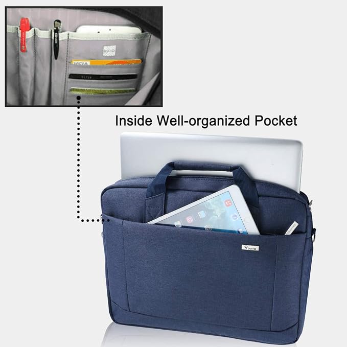 Voova Laptop Bag Case 17 17.3 Inch Computer Sleeve Messenger Bag - Image 4
