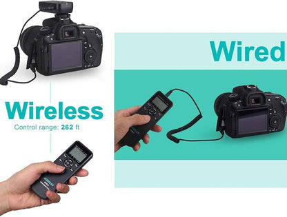 AODELAN Camera Intervalometer Wireless Shutter Release Timer Remote Control - Image 2