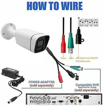 5MP Bullet TVI CCTV Security Analog Camera, 2.8mm Lens, 100° Wide Viewing Angle - Image 6