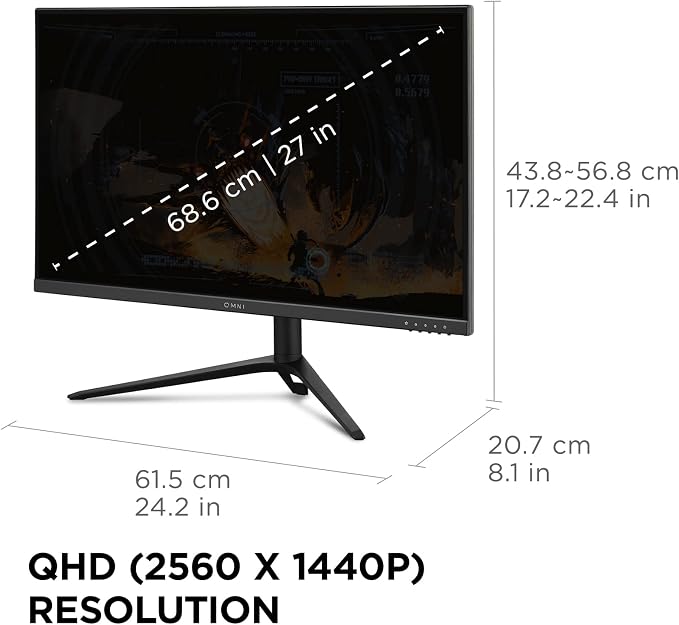 ViewSonic VX2728J-2K 27 Inch Gaming Monitor 1440p 180hz 0.5ms IPS w/FreeSync - Image 4