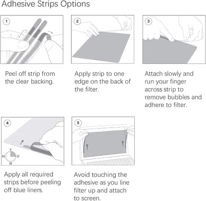 Privacy Filter Adhesive Strips and Slide Mount Tabs - Image 5