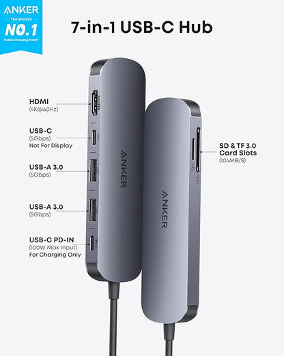 Anker USB C Hub, 7-in-1 Multi-Port USB Adapter - Image 2