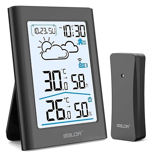 BALDR Indoor Outdoor Thermometer Wireless, Battery Powered Weather Station by BaldrInc