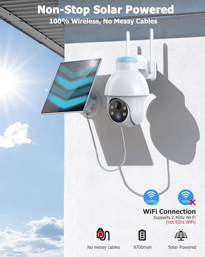 Security Camera Wireless Outdoor, 2K Solar Security Camera, Battery Powered - Image 3