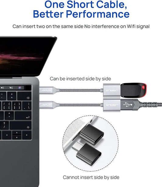 JSAUX USB C to USB Adapter, USB Type C Male to USB 3.0 Female OTG Cable - Image 2