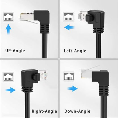 2Pack Cat6 Extension Cable 90 Degree 10cm-4inch, CAT 6 Ethernet Extender Right - Image 7