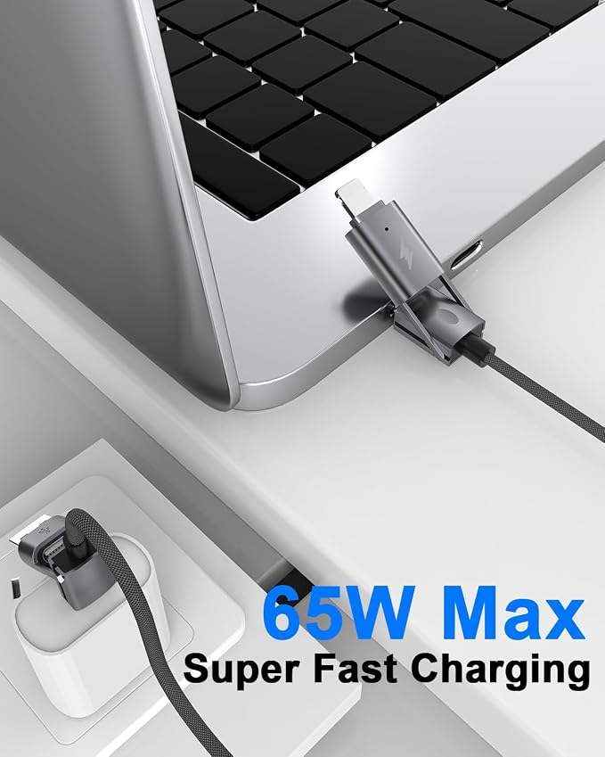 4 in 1 USB C Cable, PD 65W 27W, Round Braided, Compatible - Image 4