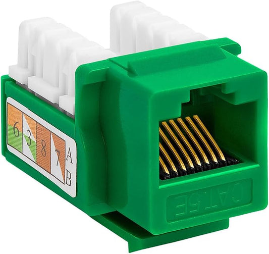 Cmple - RJ45 Keystone Jack 90 Degree Cat5e Keystone Jack Insert Punch Down RJ45 by Cmple