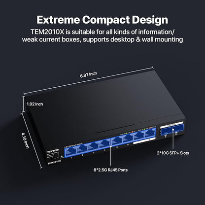 Tenda TEM2010X 8 Port 2.5G Ethernet Switch, Unmanaged 2.5Gb Switch - Image 7