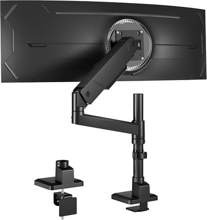 monTEK Tall Single Monitor Arm for 17 to 45 Inch Curved Screen Adjustable by monTEK