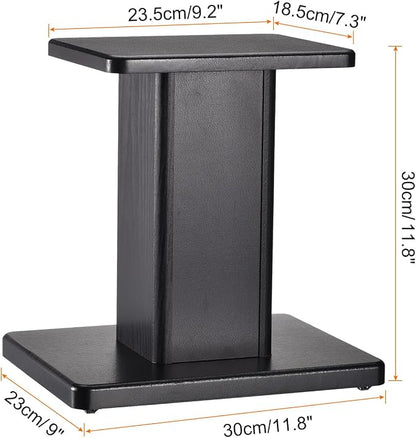 MECCANIXITY Wood Speaker Stands, 2 Pack 11.8 Inch Universal Speaker Stand - Image 2