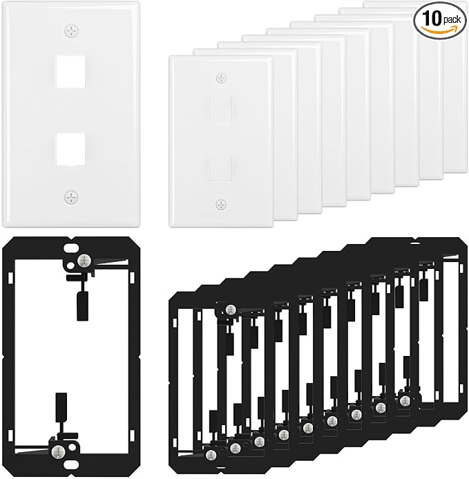FGB 2-Port Keystone Wall Plate, by FGB