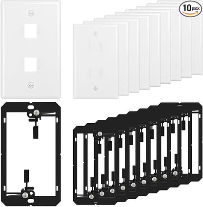 FGB 2-Port Keystone Wall Plate, by FGB