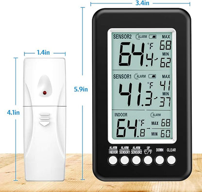 AMIR Refrigerator Thermometer, Wireless Digital Freezer Thermometer - Image 4