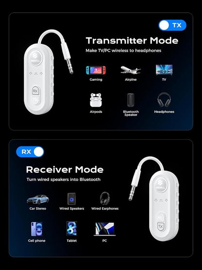 Upgraded Bluetooth 5.4 Transmitter Receiver, Airplane Bluetooth Adapter - Image 3