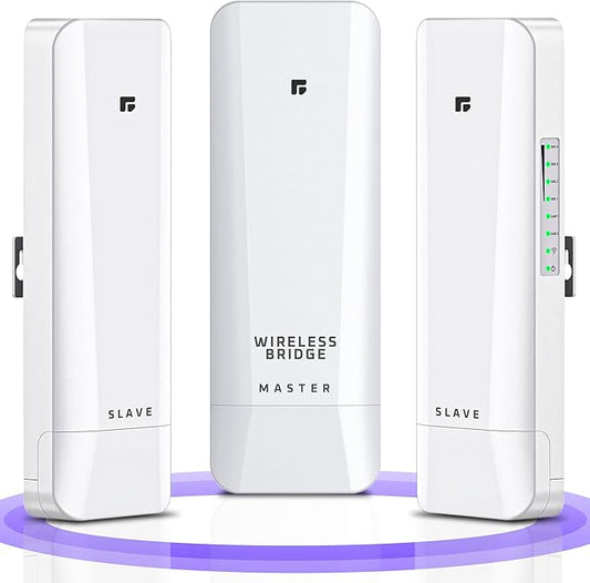 Wireless Bridge, Pre-Configured 3 Pack Long Range WiFi Bridge by GOODSTORY