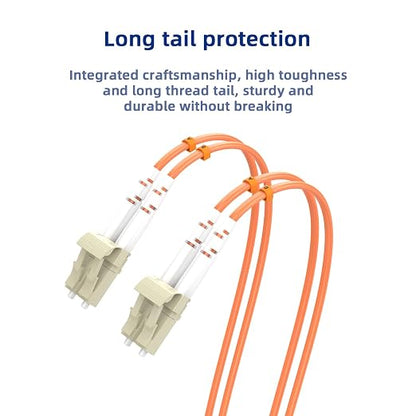 Om1 Fiber Patch Cable, LC/UPC to LC/UPC, 50M/164FT Multimode Duplex 62.5/125µm - Image 5