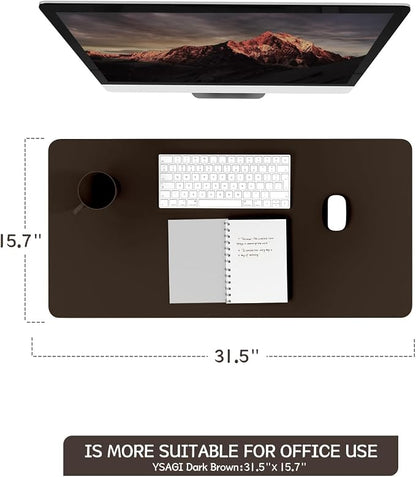 YSAGi Non-Slip Leather Desk Pad, Waterproof Laptop Computer Desk Keyboard Mat - Image 7